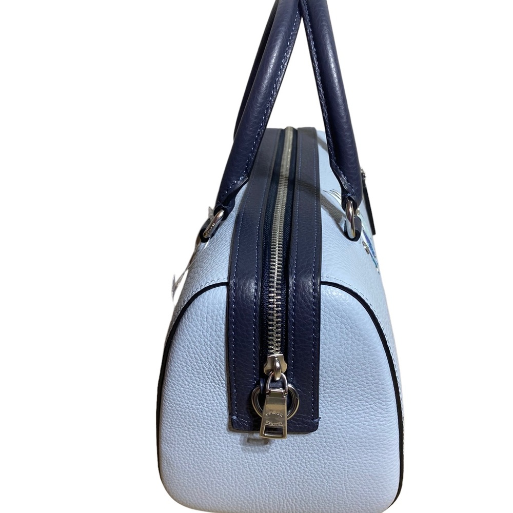 Disney X Coach Rowan Satchel with Ursula Motif Ice Blue Multi NWT - Picture 4 of 9
